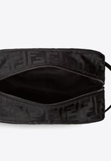 Fendi Monogram Zip-Up Pouch Black
