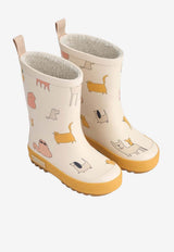 Girls Cats and Dogs Rain Boots
