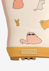 Girls Cats and Dogs Rain Boots