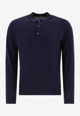 John Smedley Wool Polo Sweater Blue BELPERMIDNIGHT_b499813c-5bdb-4c65-90e6-b0fe5be03c48