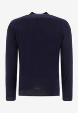 John Smedley Wool Polo Sweater Blue BELPERMIDNIGHT_b499813c-5bdb-4c65-90e6-b0fe5be03c48