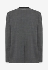 Single-Breasted Wool-Blend Blazer