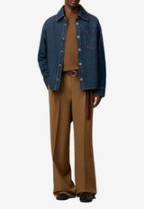 AMI PARIS Ami De Coeur Denim Overshirt Denim UJK788DE0104_402