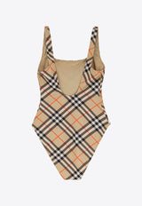 Burberry Checked One-Piece Swimsuit Beige 8120073B9368_SAND IP CHECK_40017596