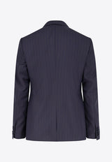 Dolce & Gabbana Double-Breasted Wool Blazer Rigato