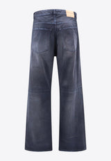 Balenciaga Washed Straight-Leg Jeans Blue 857194TTW648074_NAVY/DIRTY DARK BLUE_44824530