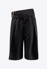 Chloè Buckled Wool Skirt Black