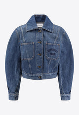 Logo-Embroidered Denim Jacket