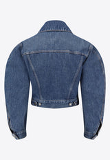 Logo-Embroidered Denim Jacket