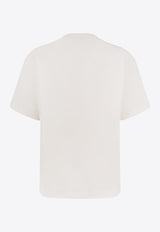 Burberry Logo-Printed Crewneck T-shirt White 8121034B7078_CHALK_40017638