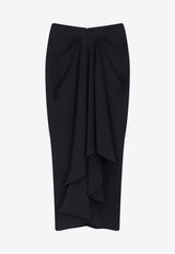Draped Midi Skirt