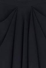 Givenchy Draped Midi Skirt Black