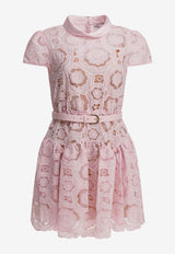 Floral Lace Flared Dress