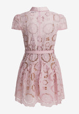 Floral Lace Flared Dress