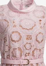 Floral Lace Flared Dress