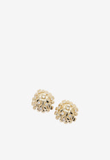 Crystal-Embellished Flowers Earrings