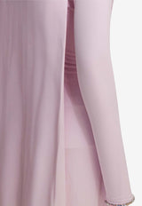 Maxi Draped Dress with Cape