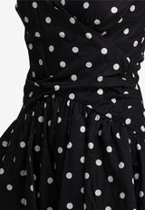 Polka Dot Flared Midi Dress