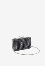 Multi-Crystal Knit Clutch Bag