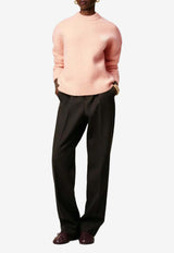 AMI PARIS Ami De Coeur Intarsia Wool Sweater Pink UKS836KN0135_6807