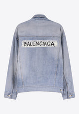 Balenciaga Washed Buttoned Jacket Blue 861410TTWB14009_DIRTY LIGHT BLUE_44824387