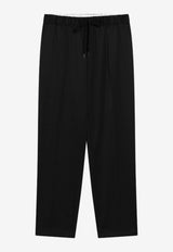 Drawstring Wool-Blend Pants