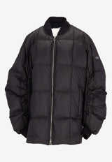 Quilted Down Zip-Up Jacket