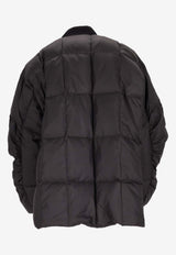 Quilted Down Zip-Up Jacket