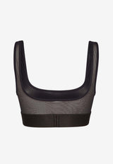 Icon-Motif Bandeau Sports Bra