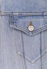 Balenciaga Washed Buttoned Jacket Blue 861410TTWB14009_DIRTY LIGHT BLUE_44824387