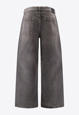 Straight-Leg Washed Jeans