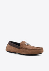 Logo-Plaque Leather Loafers