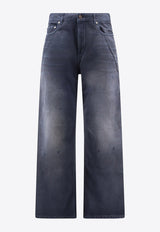 Washed Straight-Leg Jeans