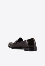 Logo-Plaque Leather Loafers