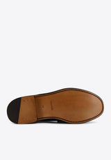 Logo-Plaque Leather Loafers