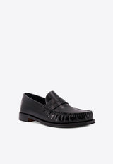Logo-Plaque Leather Loafers