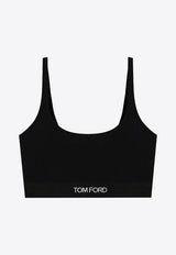 Logo-Waistband Sports Bra