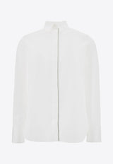 Logo-Embroidered Zip-Up Shirt