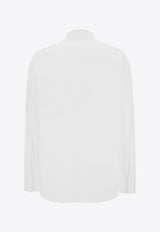 Brunello Cucinelli Logo-Embroidered Zip-Up Shirt White M0091MA626C159_White_40000212