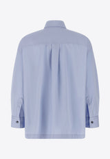 Brunello Cucinelli Logo-Embroidered Buttoned Shirt Blue MH772NA905C172_Blue_40000084