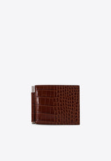 Bi-Fold Crocodile-Print Wallet