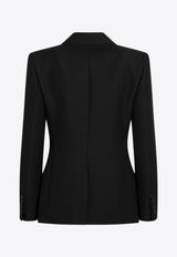 Single-Breasted Wool-Blend Jacket