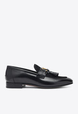 Logo-Plaque Leather Loafers
