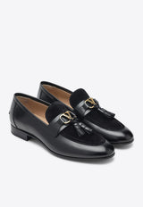 Logo-Plaque Leather Loafers