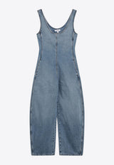Rounded Denim Jumpsuit