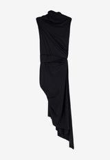 Balenciaga Asymmetrical Midi Dress Black 857338TRV971000_Black_44824468