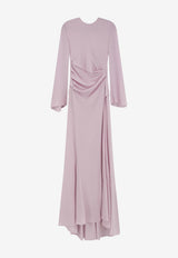 Alexander McQueen Draped Maxi Dress Pink 858830QEAAL5147_PALE POWDER PINK_44824398