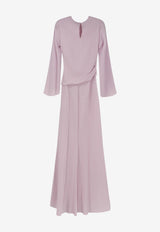 Alexander McQueen Draped Maxi Dress Pink 858830QEAAL5147_PALE POWDER PINK_44824398