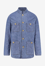 Valentino Sahariana Denim Field Jacket Blue 8V3DCH30AL4558_Medium blue denim_42176798