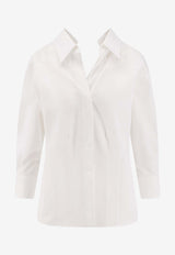 Givenchy Slashed Long-Sleeved Poplin Shirt White BW61JH1634100_White_40017621